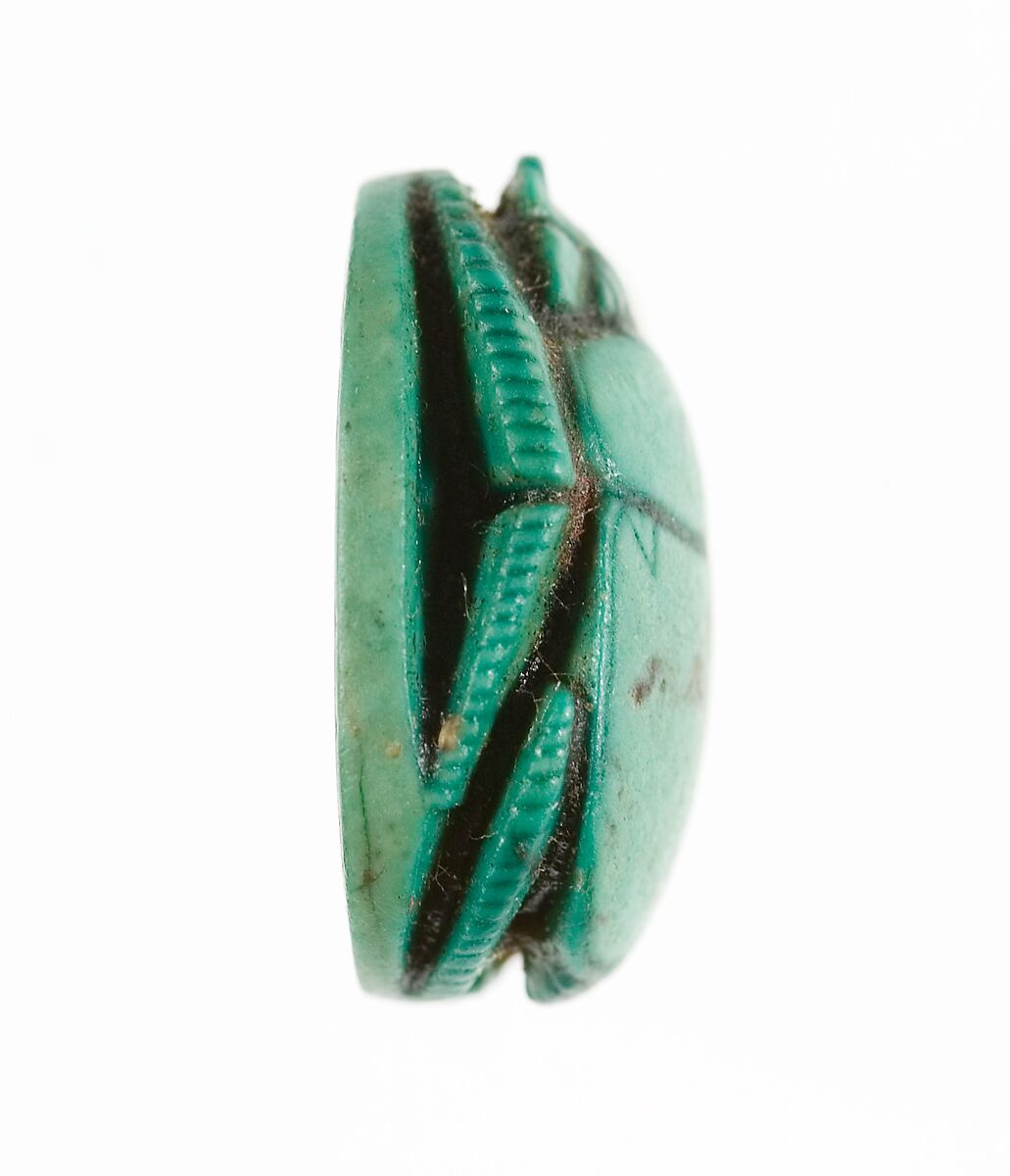 Scarab Inscribed with the Name of the God Amun-Re, Steatite (glazed)