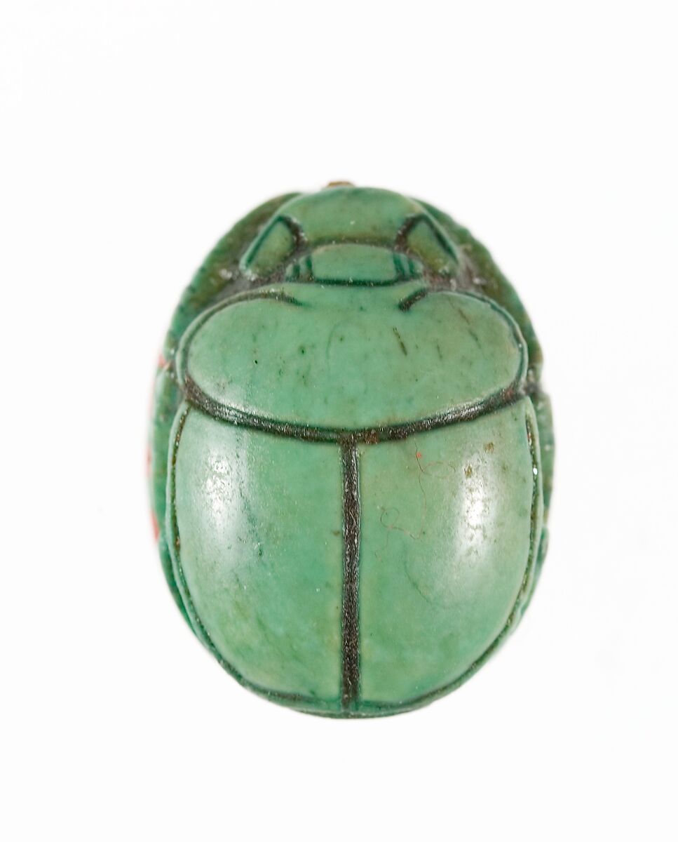 Scarab Inscribed with the Name of the God Amun-Re, Steatite (glazed)