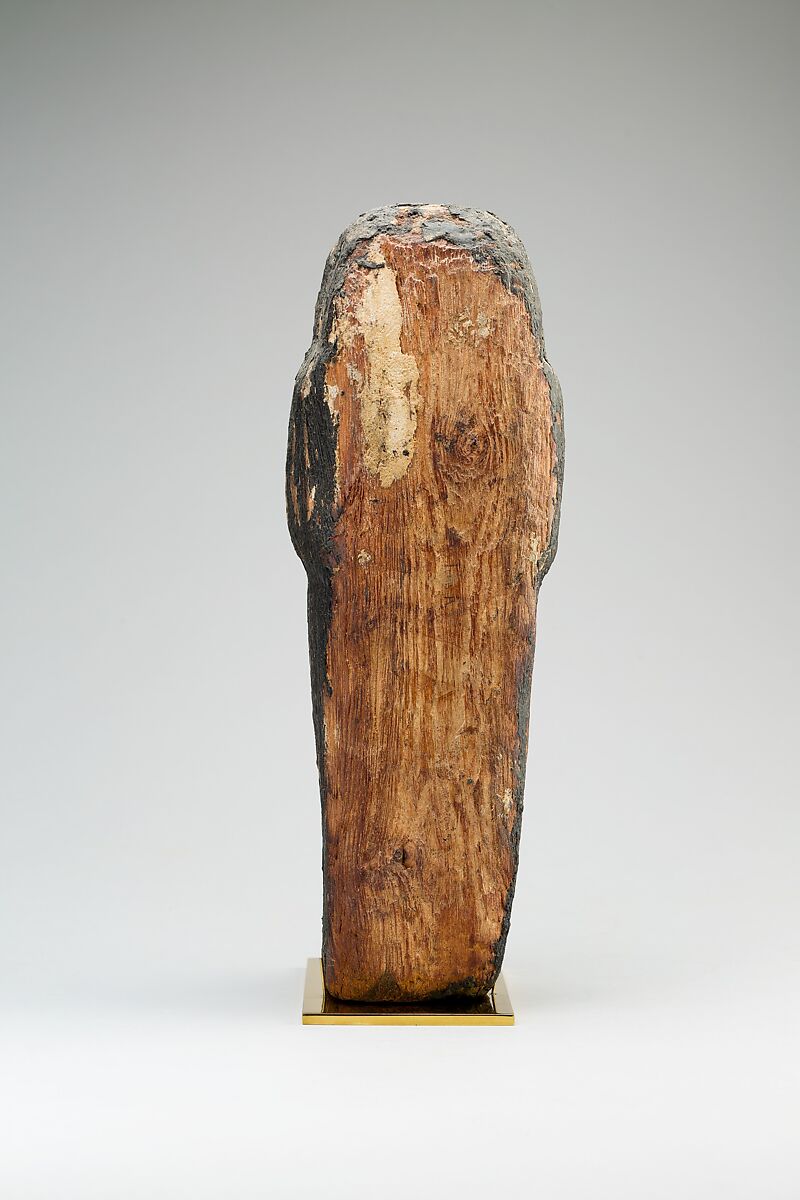 Canopic Coffin in the form of Hapy, Wood (sycamore), paint, stucco