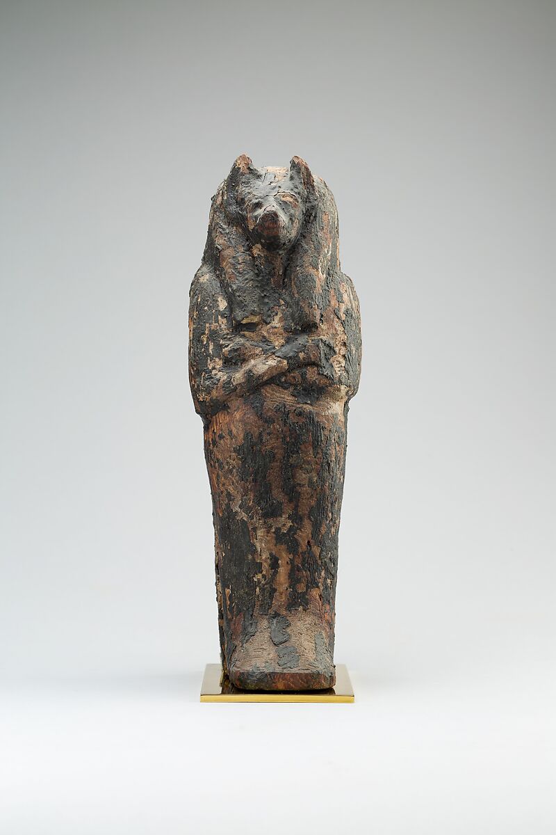 Canopic Coffin in the Form of Duamutef, Wood (sycamore), paint, stucco