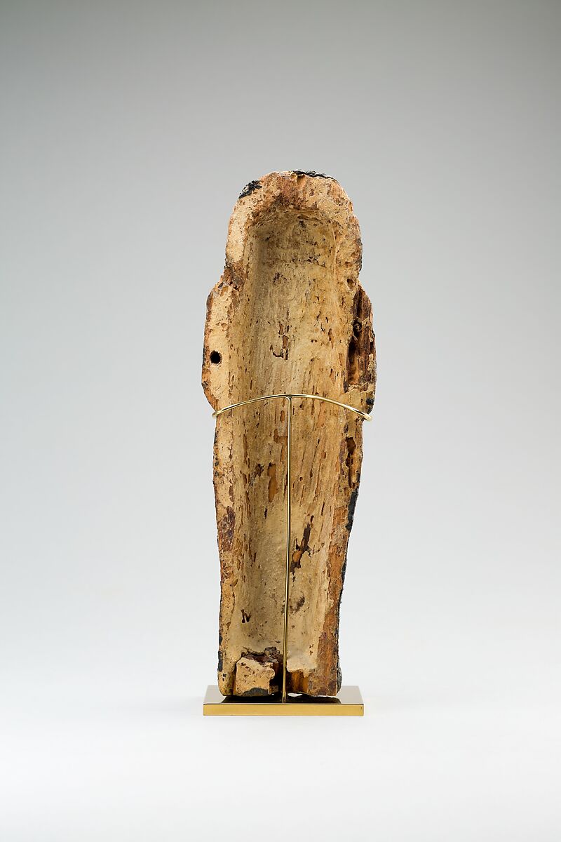 Canopic Coffin in the Form of Imseti, Wood (sycamore), paint, stucco