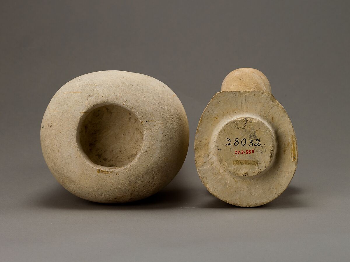 Canopic jar with baboon head, Limestone