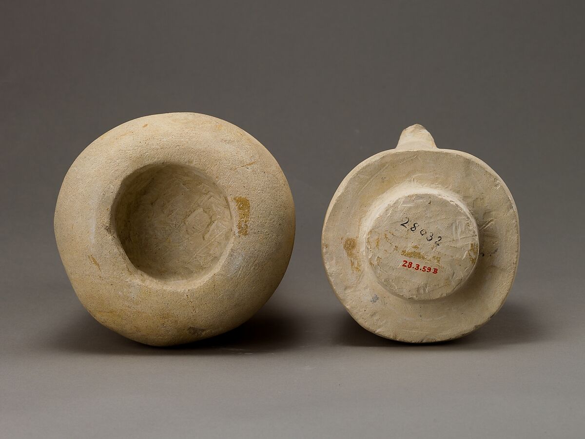 Canopic jar with falcon head, Limestone