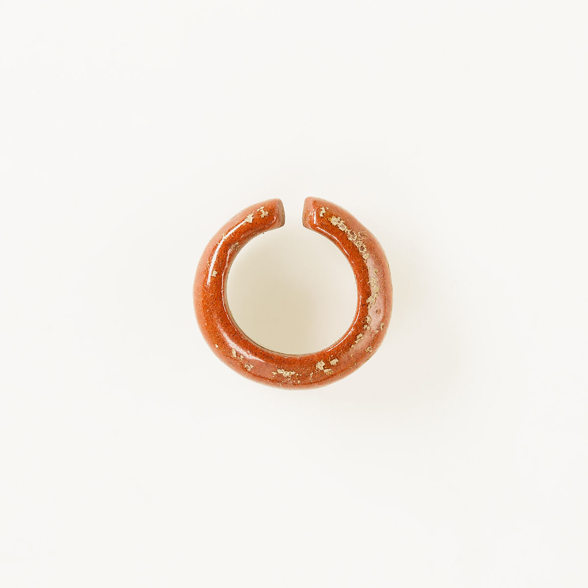 Hair ring, Red Faience 