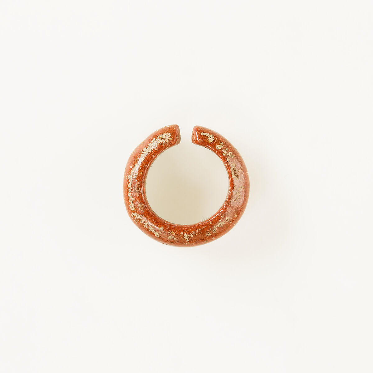 Hair ring, Red Faience