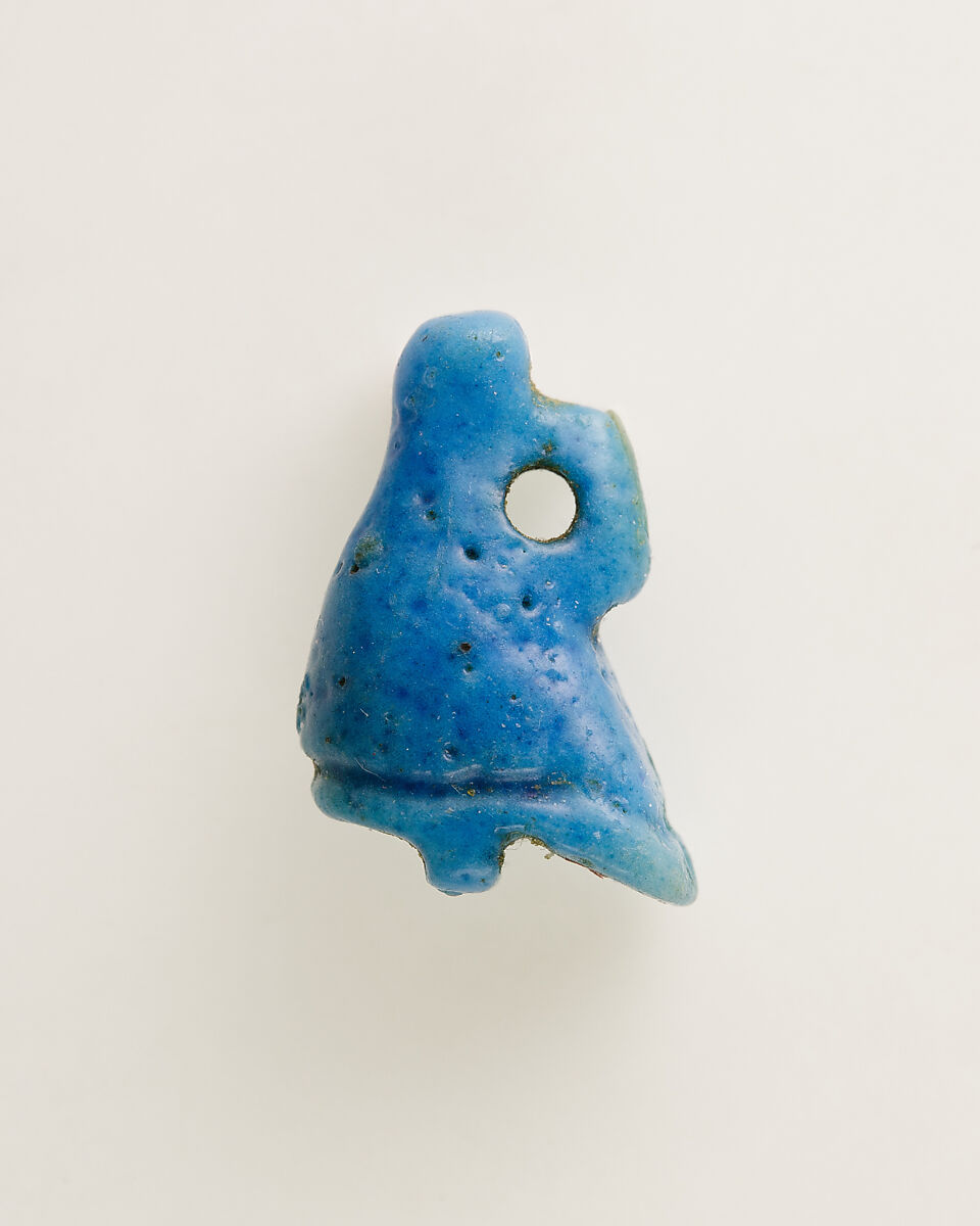 White Crown amulet, Faience