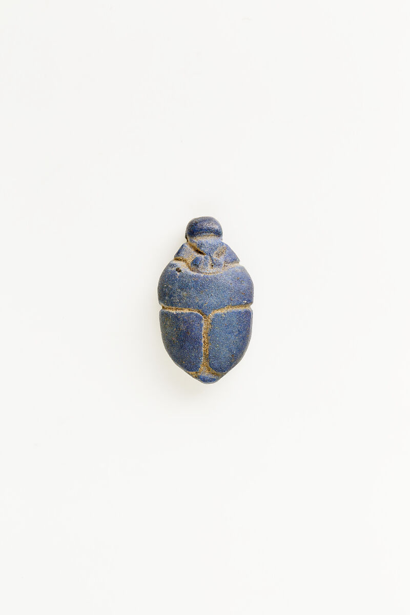 Scarab Amulet, Blue paste 