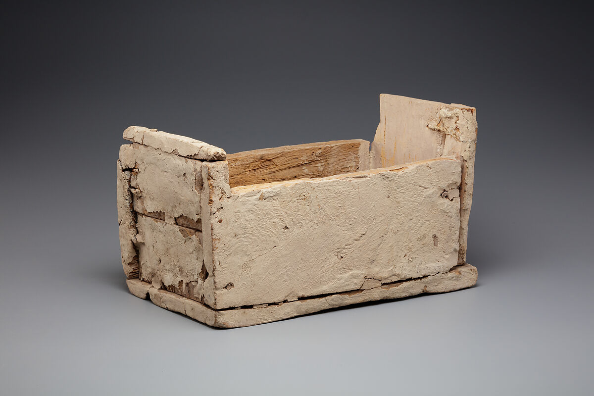 Shabti Box of Nauny, Sycomore, stucco, paint