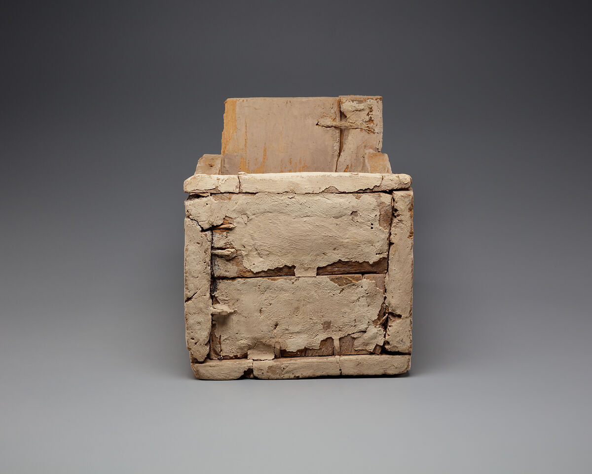 Shabti Box of Nauny, Sycomore, stucco, paint