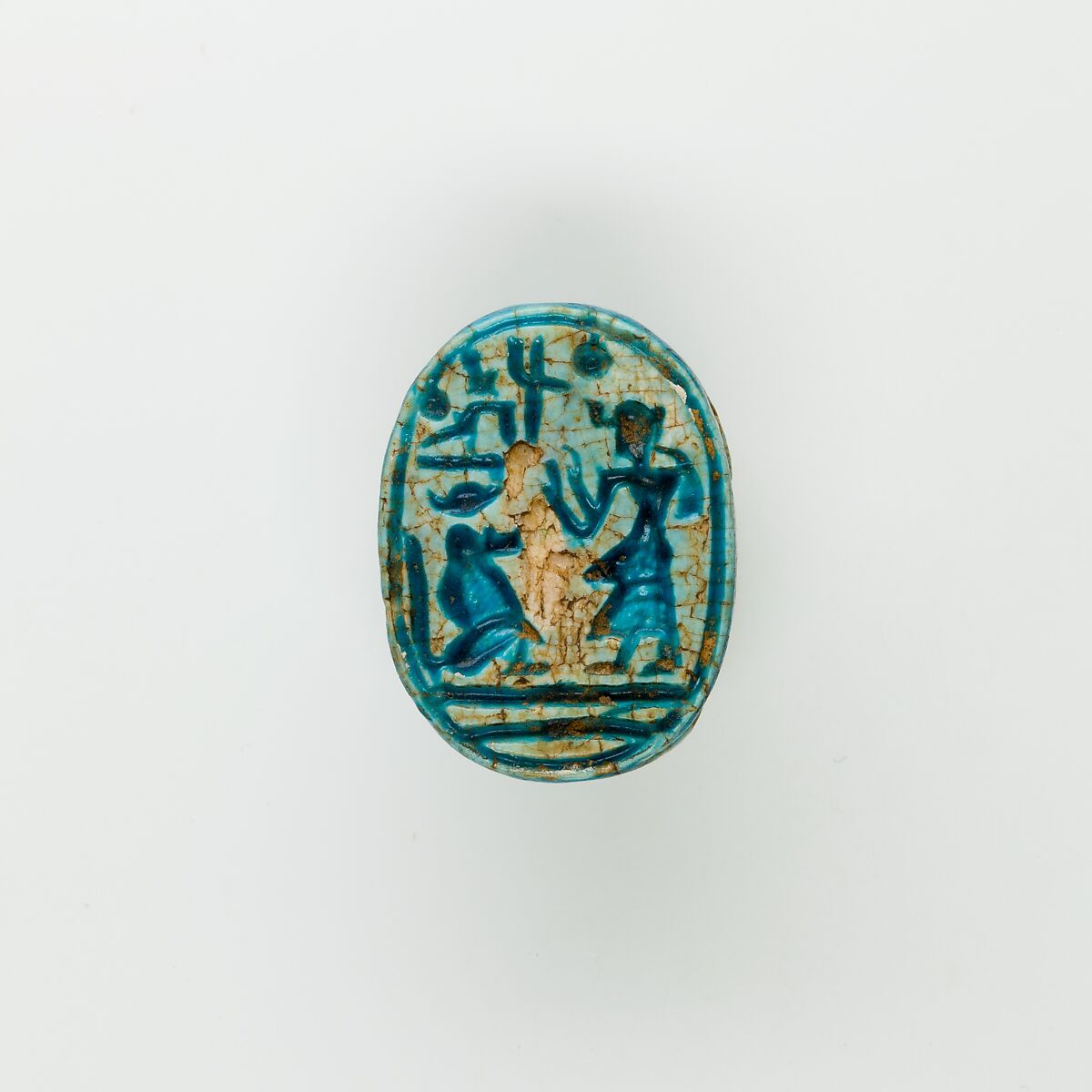 Scarab of Ramesses II, Glazed steatite 