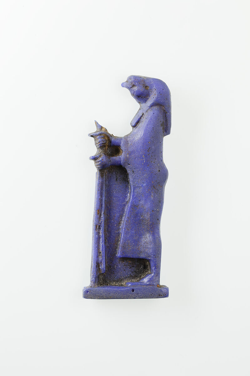Funerary amulet depicting one of the Four Sons of Horus, Qebehsenuef, Glass 