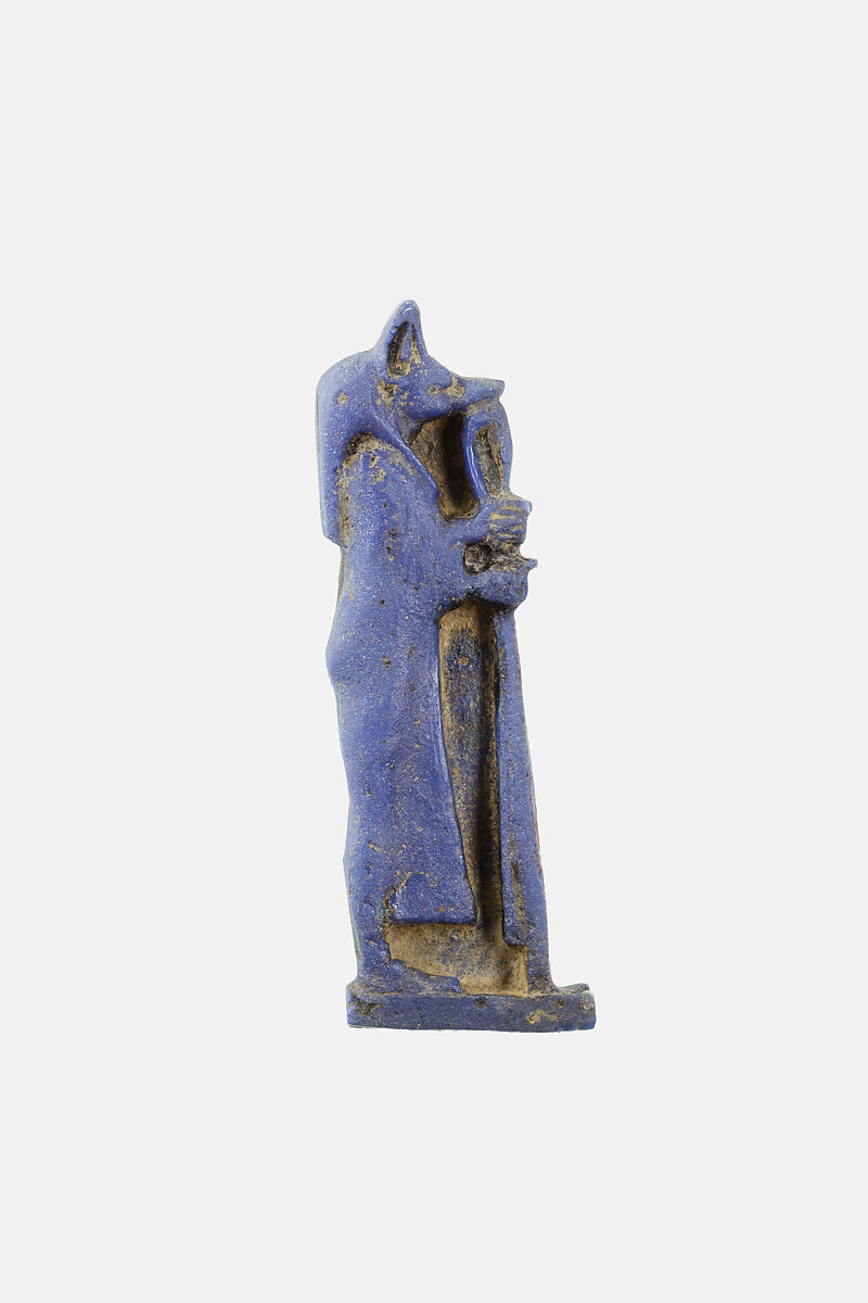 Funerary amulet depicting one of the Four Sons of Horus, Duamutef, Glass 