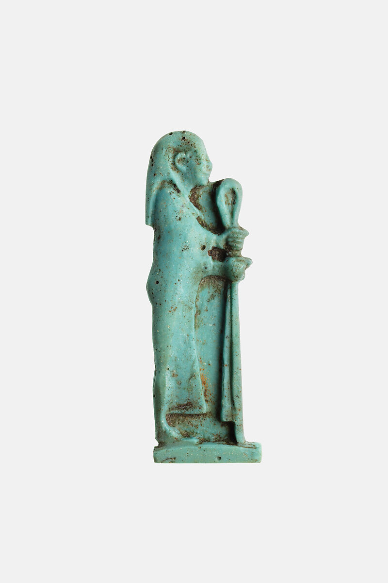 Funerary amulet depicting one of the Four Sons of Horus, Imsety, Glass 