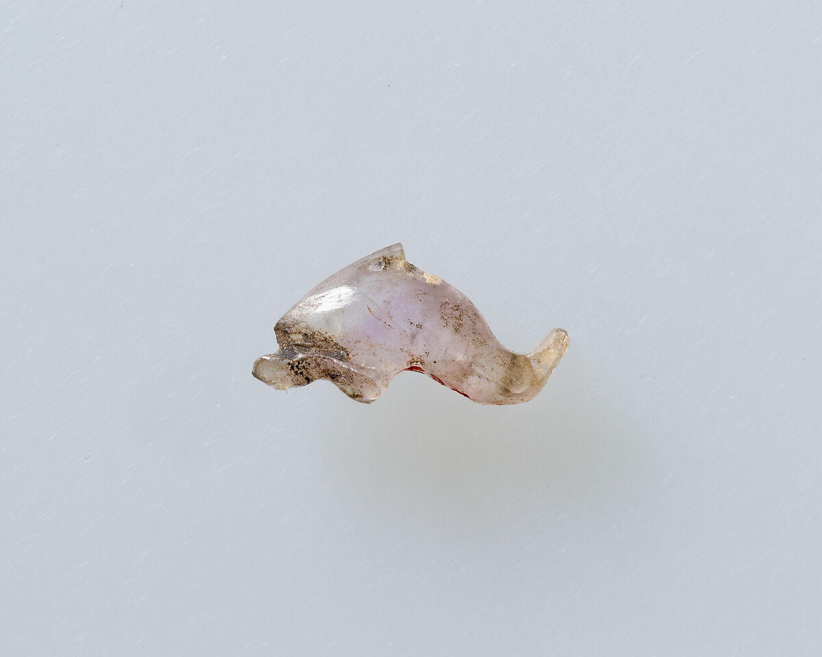 Dolphin amulet, Chalcedony 