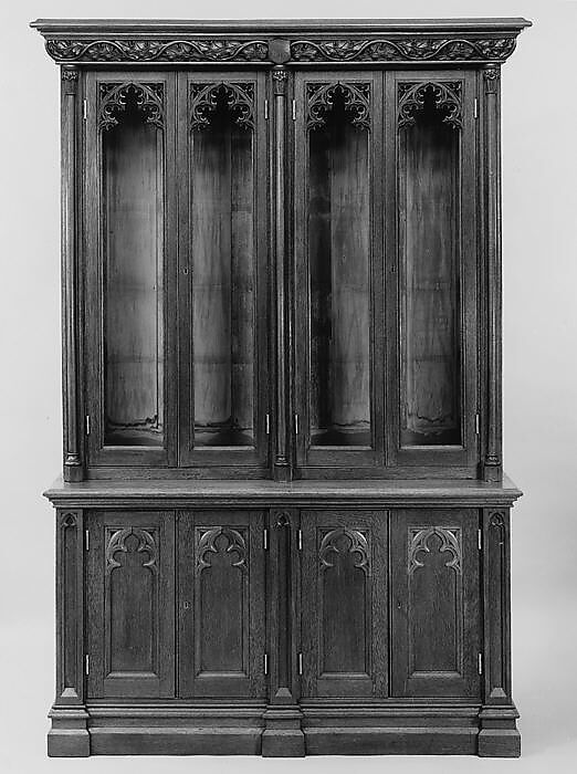 Bookcase, Oak, pine, American