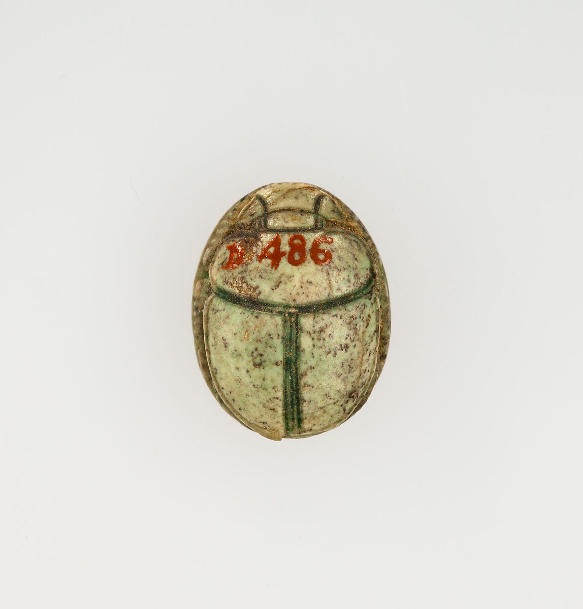 Scarab Inscribed with the Throne Name of Thutmose I, Steatite, glazed