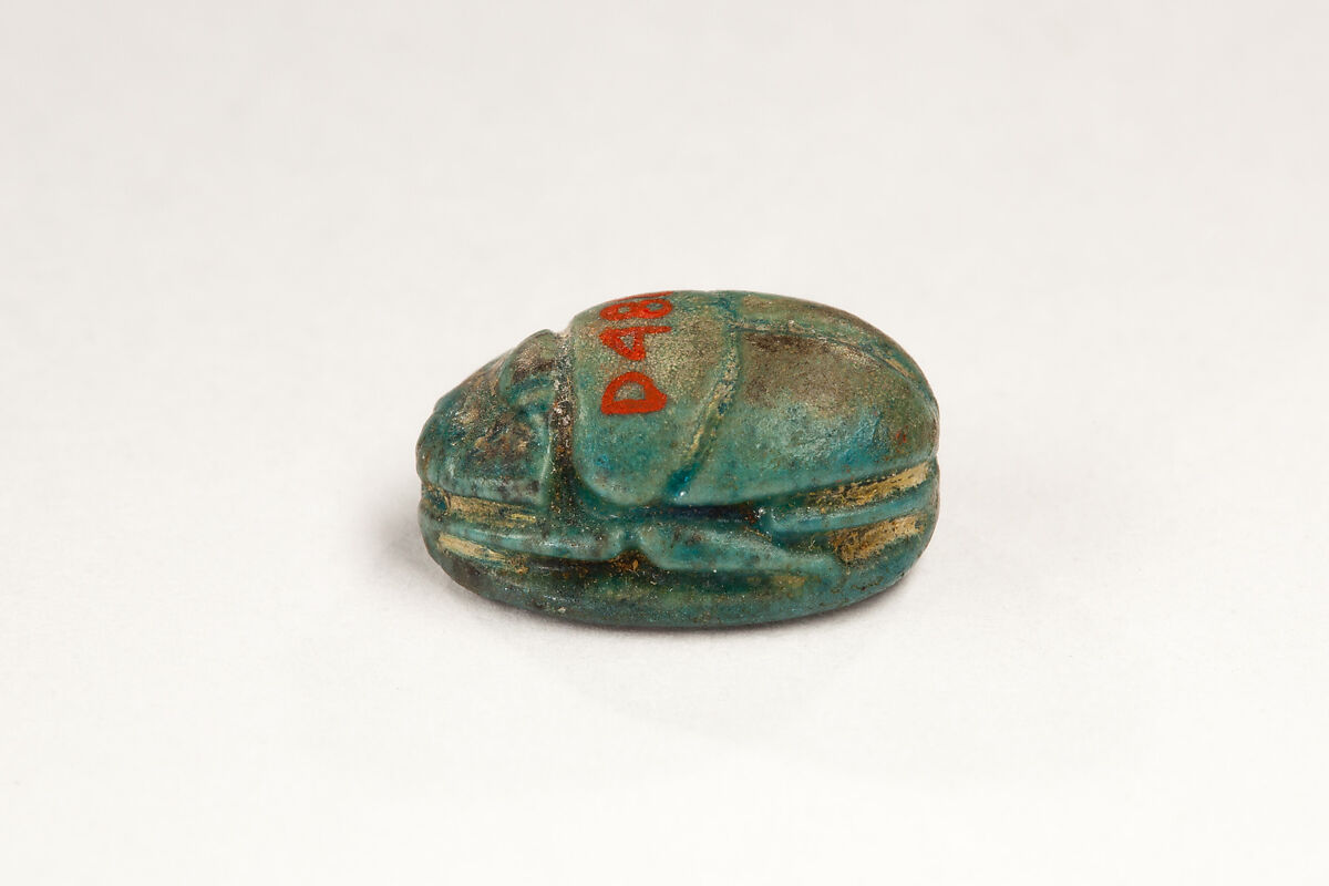 Scarab Inscribed with the Throne Name of Thutmose I, Faience