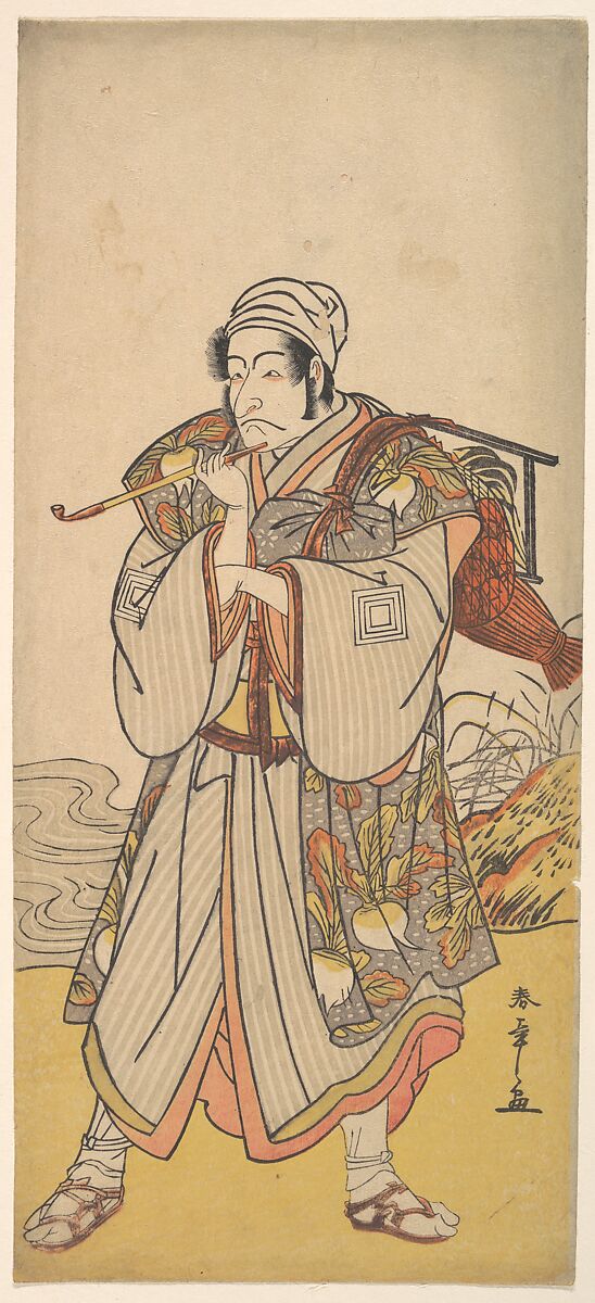 The Actor Danjuro III as an Itinerant Peddler, Katsukawa Shunshō　勝川春章 (Japanese, 1726–1792), Woodblock print (nishiki-e); ink and color on paper, Japan 