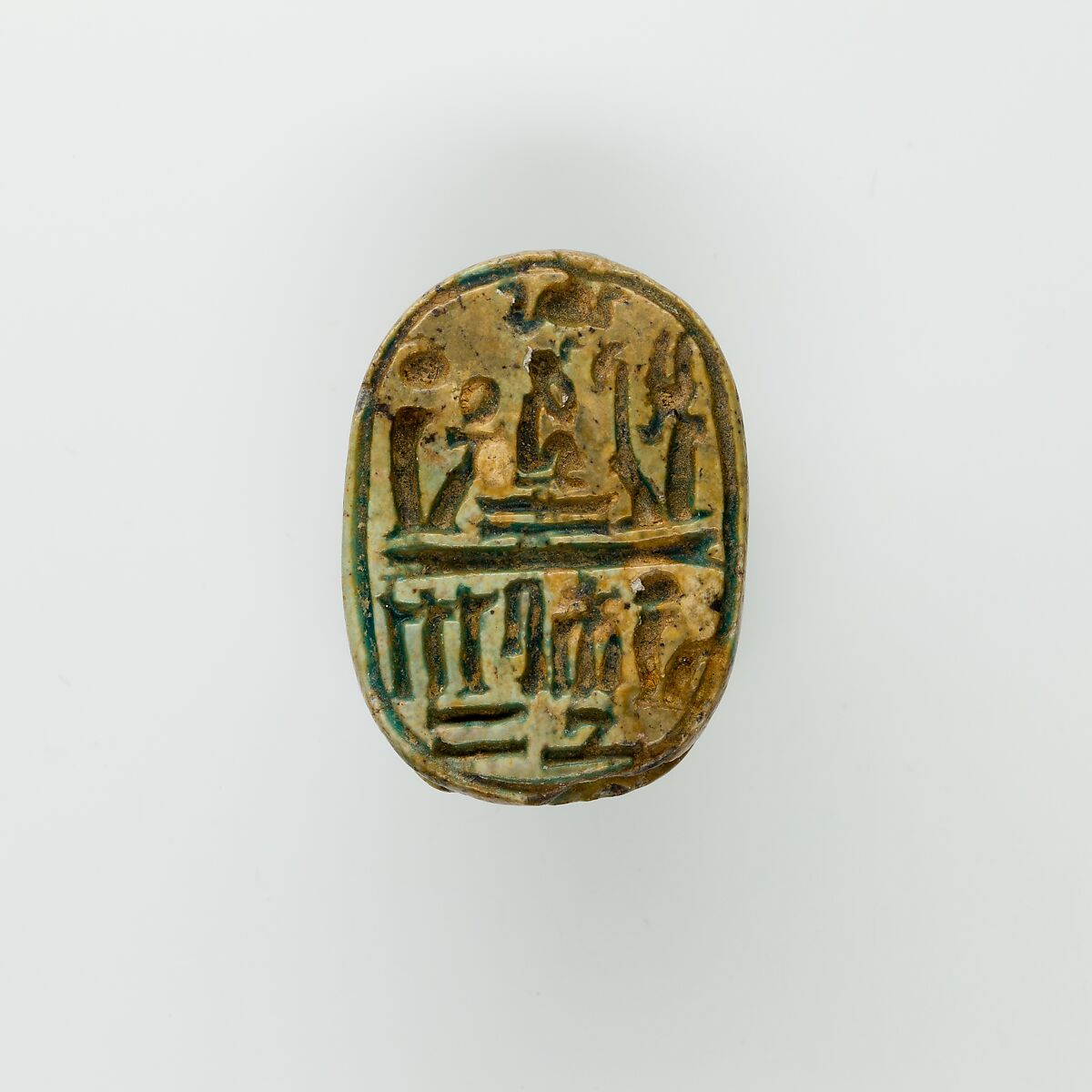 Scarab of Ramesses II, Glazed steatite 