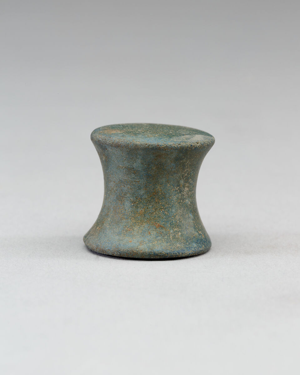 Spool-Shaped Game Pieces from Neferkhawet's Tomb, Faience
