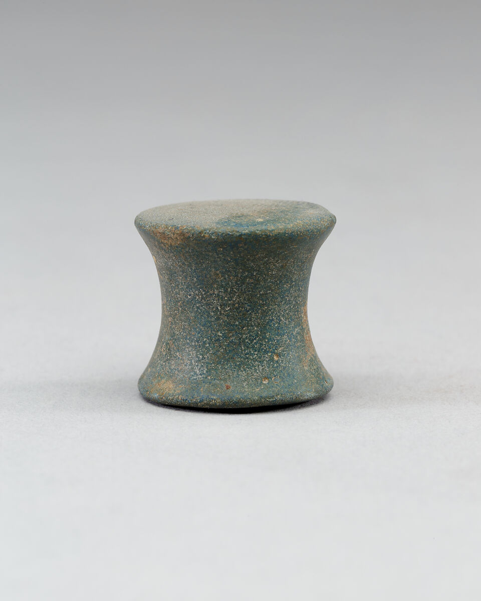 Spool-Shaped Game Pieces from Neferkhawet's Tomb, Faience