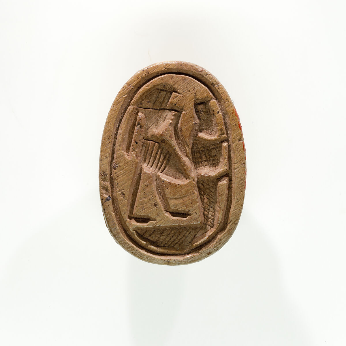 Scarab from Ruiu's Burial, Glazed steatite 