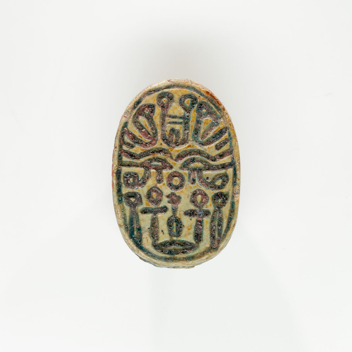 Scarab from Ruiu's Burial, Steatite (glazed) 