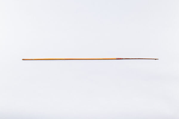 Arrow with a broken shaft and composite stone tip