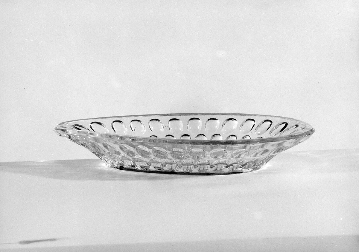 Pickle Dish, Bakewell, Pears and Company (1836–1882), Pressed glass, American 