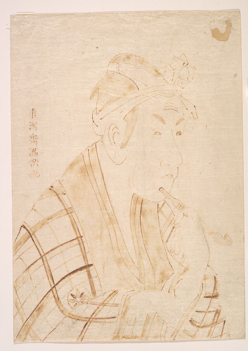The Actor Matsumoto Koshiro as Banzuin Chobei, Tōshūsai Sharaku (Japanese, active 1794–95), Monochrome woodblock print; ink on paper, Japan 