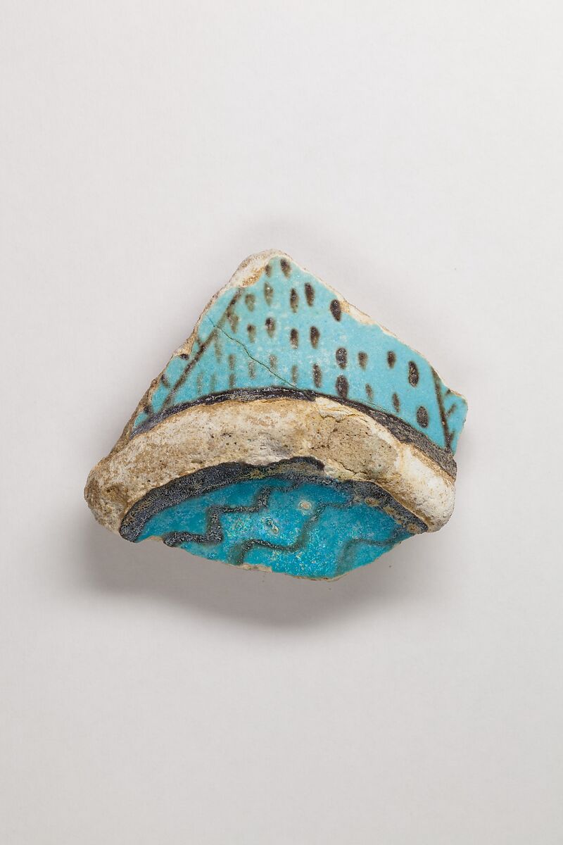 Vase fragment, Faience 