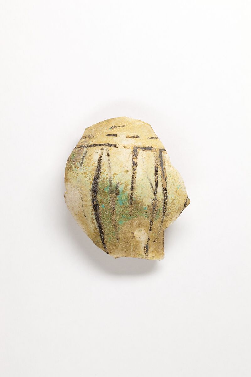 Vase fragment, Faience 