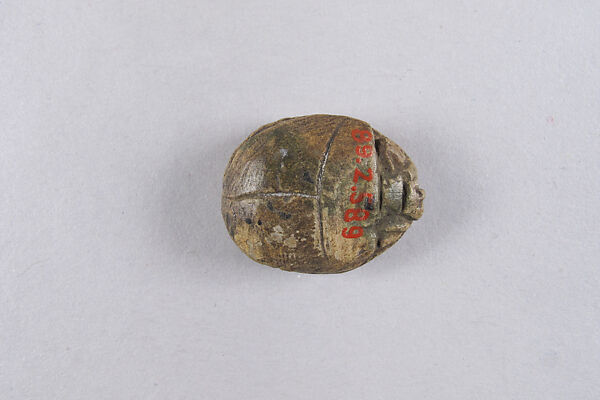 Scarab with Reshef and Animals, Steatite