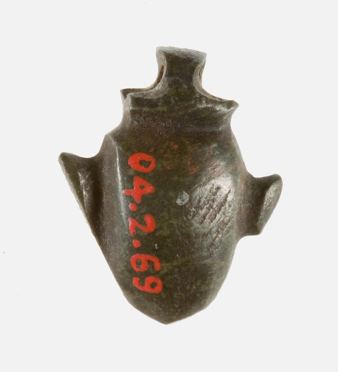 Amulet in the Shape of a Heart, Dark green stone