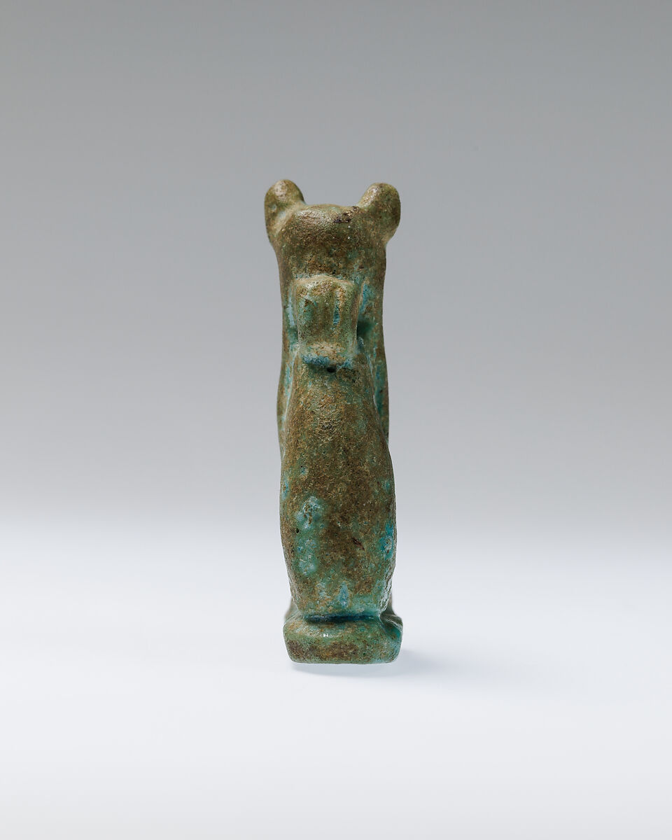 Cat Amulet, Faience