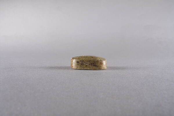 Oval Plaque Bearing the Name Menkheperre (Thutmose III ?), Limestone ?