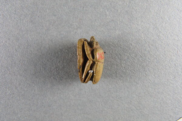 Scarab, Steatite, traces of green glaze