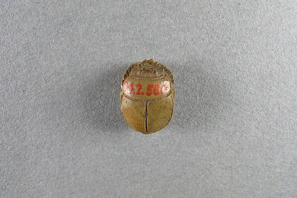 Scarab, Steatite, traces of green glaze
