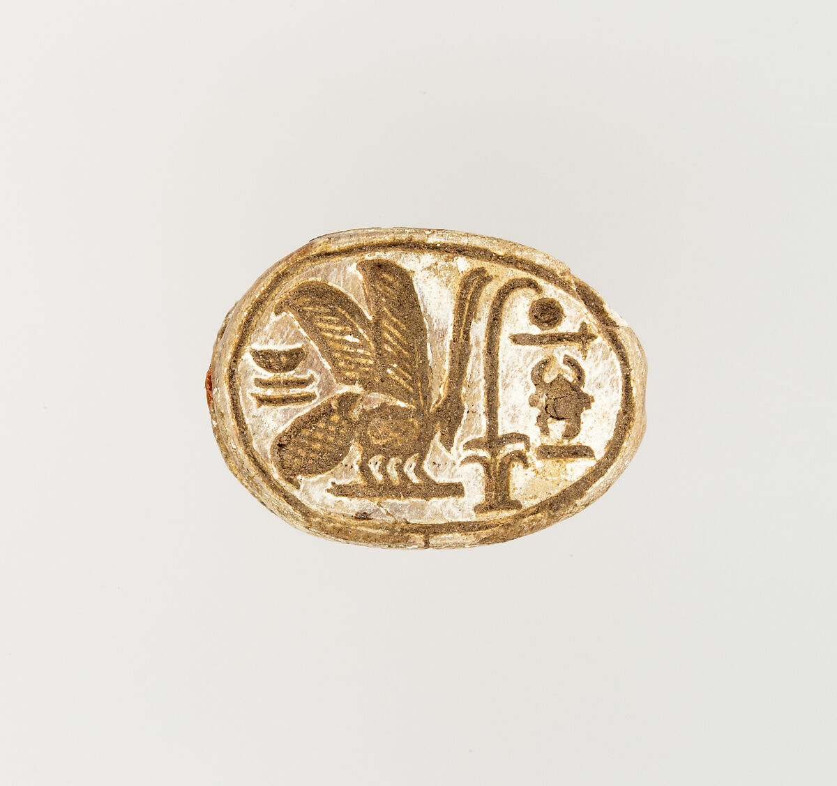 Scarab Inscribed with the Throne Name of Thutmose II, Steatite 