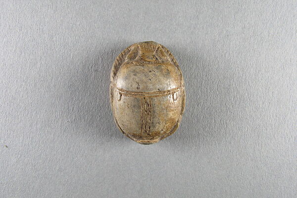Scarab, Steatite, traces of glaze