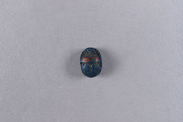 Scarab with blessing related to Amun(-Re), Blue faience or glass