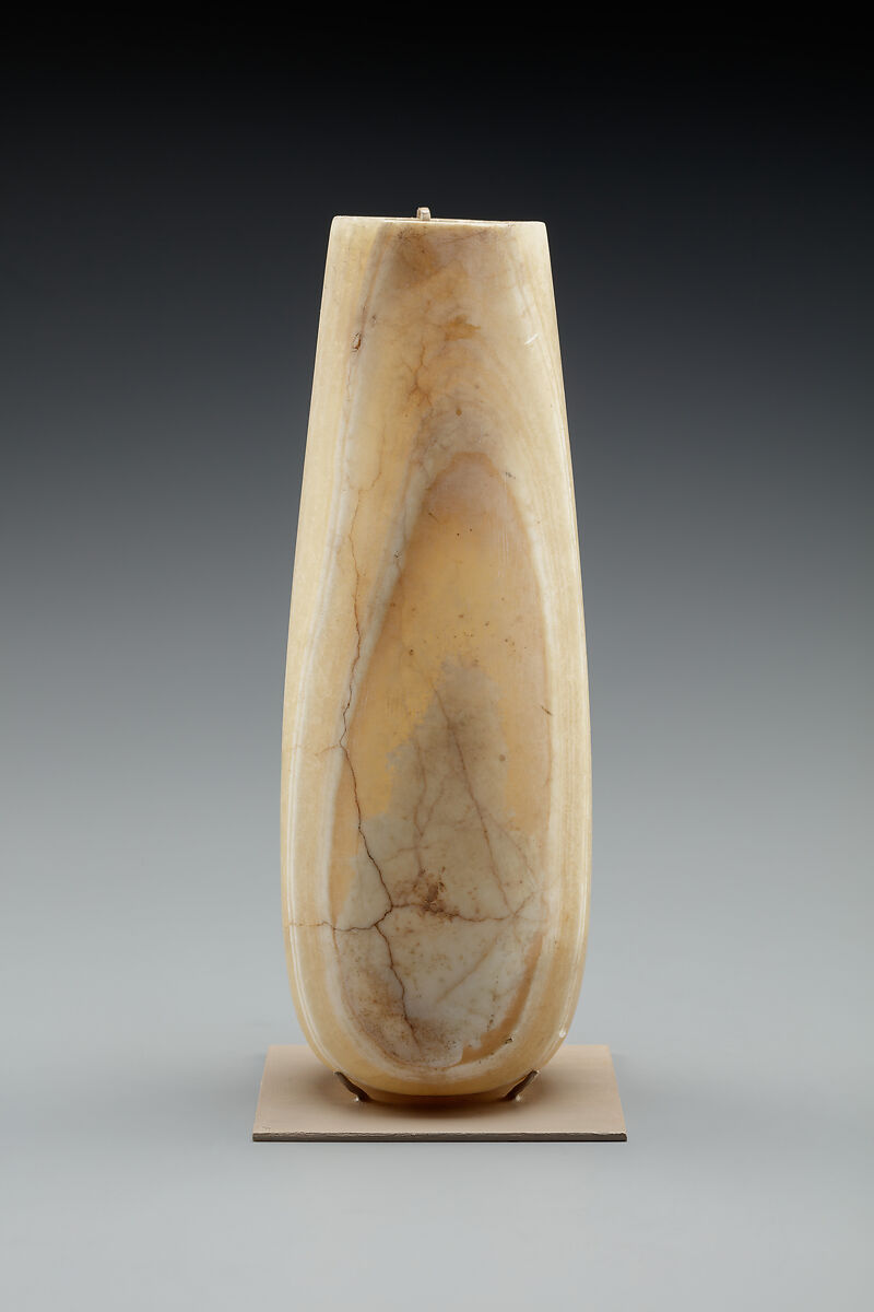 Vase, Travertine (Egyptian alabaster) 