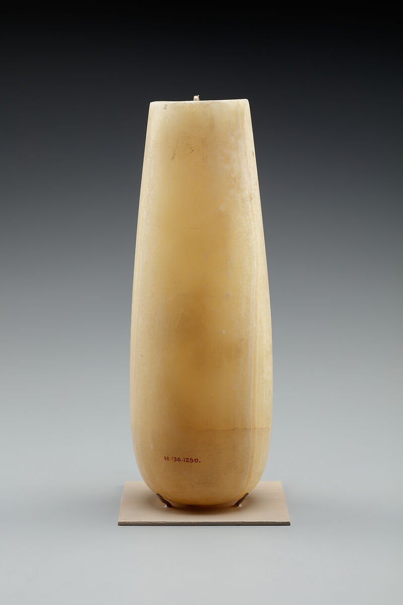 Vase, Travertine (Egyptian alabaster)
