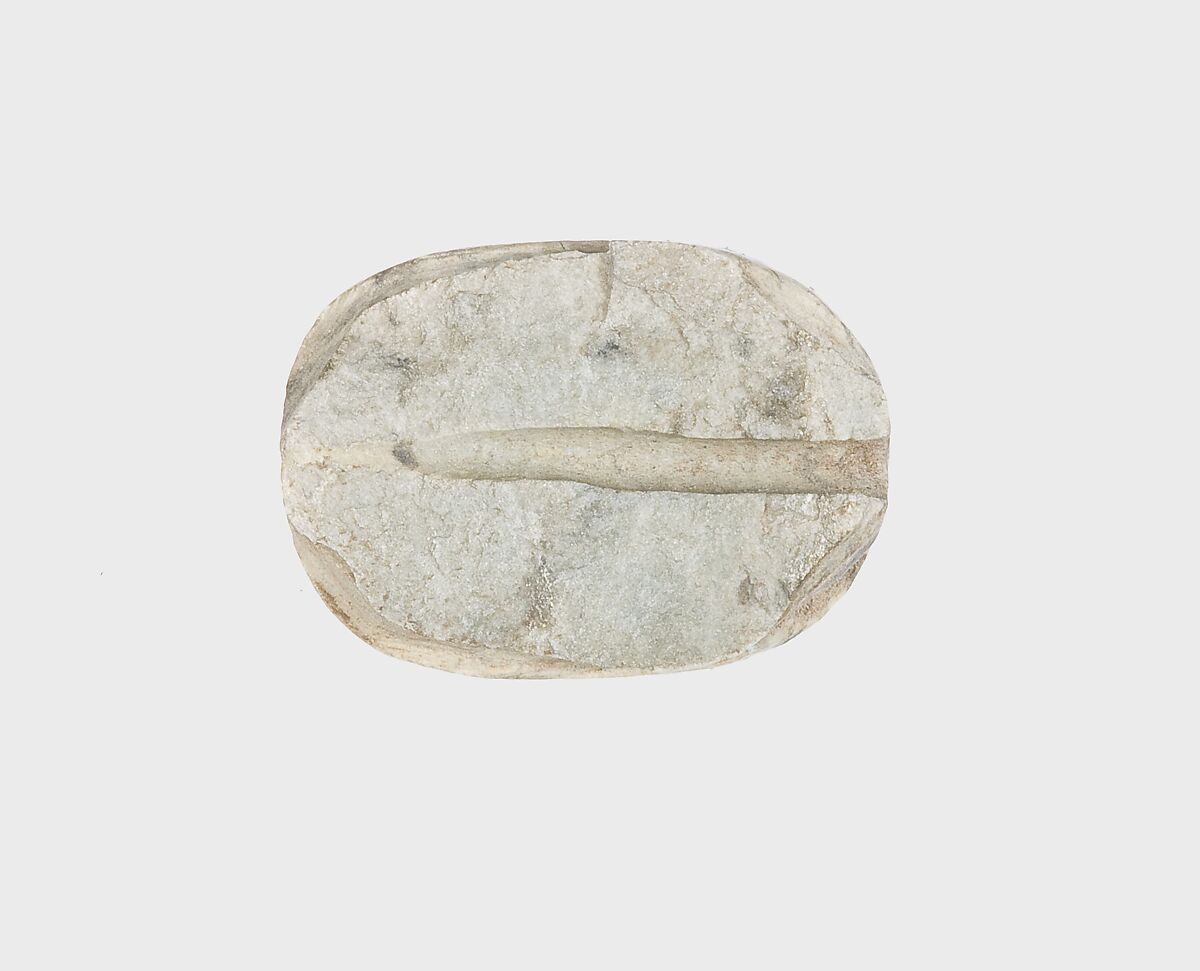 Scarab Inscribed with the Sobek Crocodile and a Fish, Mica schist