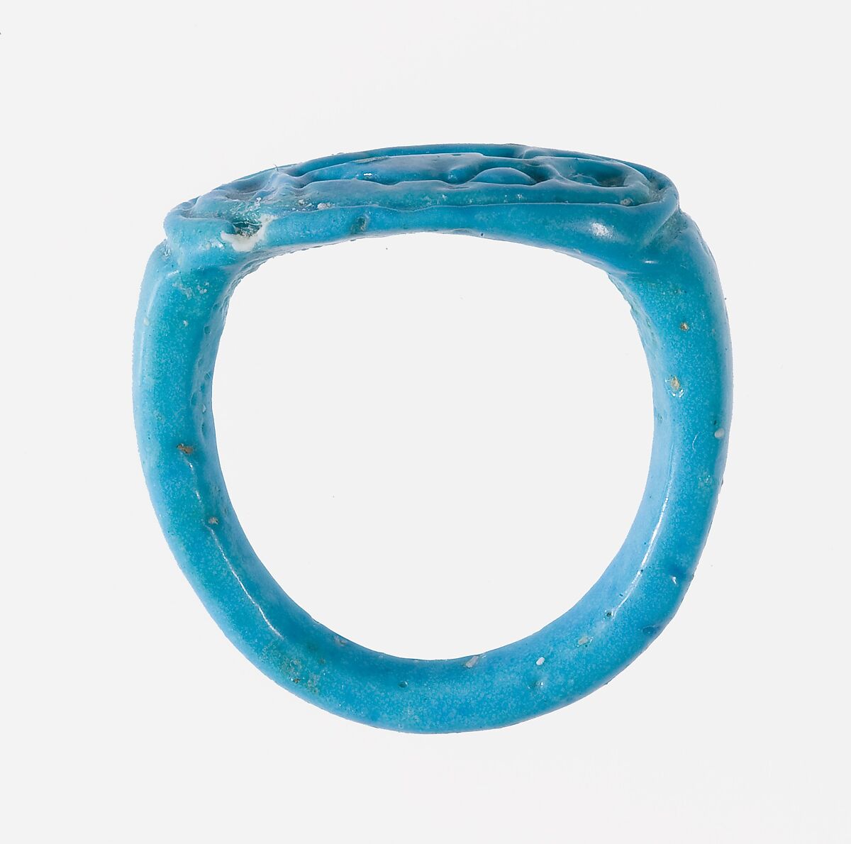Ring Inscribed with the Throne Name of Amenhotep III, Faience