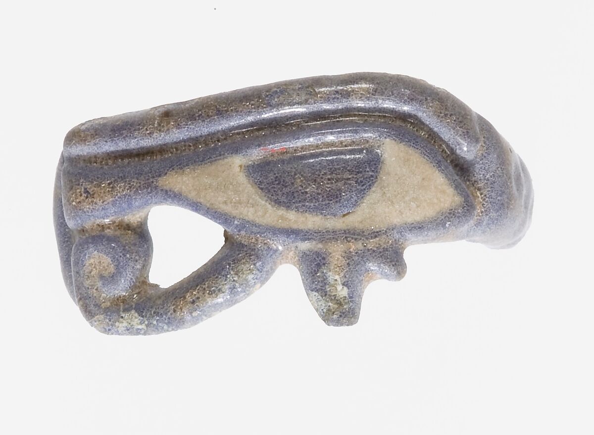 Fragmentary Ring Decorated with a Wedjat Eye, faience 