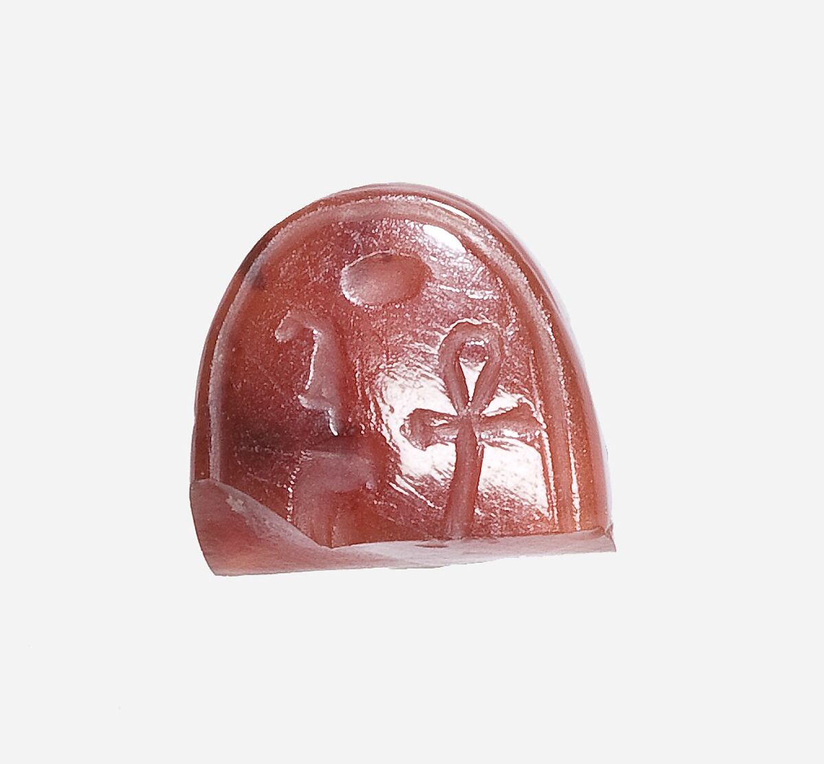 Ring Fragment with Cartouche of Amenhotep III, Carnelian 