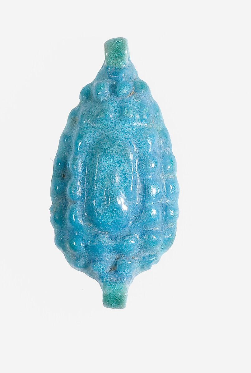 Bead in the Form of a Bunch of Grapes, Faience 