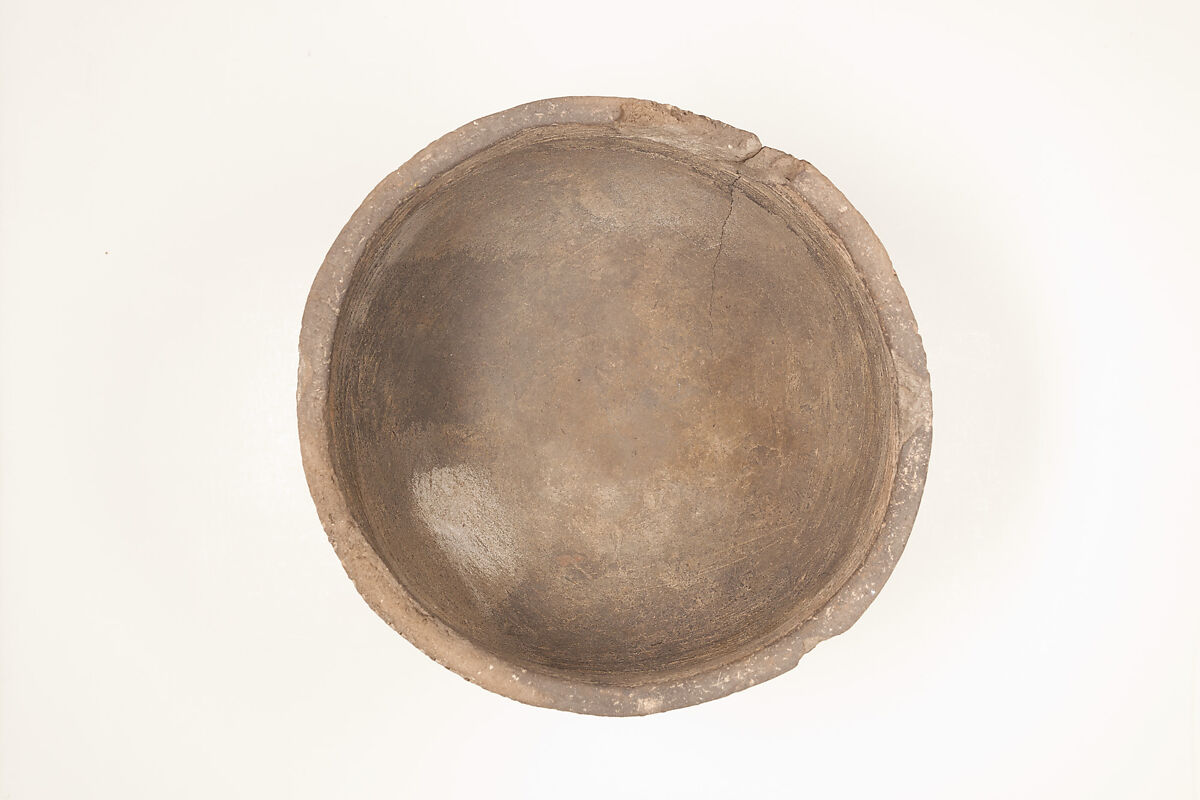 Drinking Cup, Polished black ware with decoration filled with white pigment