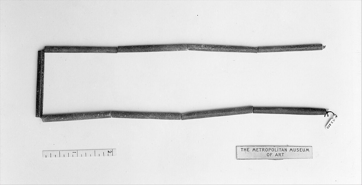 Necklace, Black faience